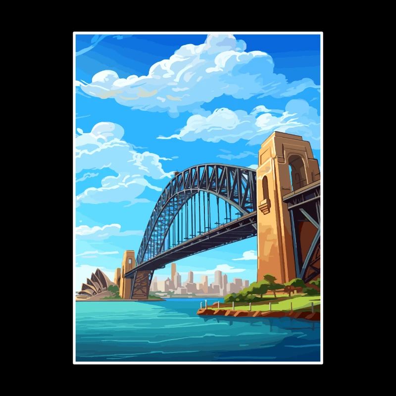 Sydney Harbour Bridge Australien Reiseposter