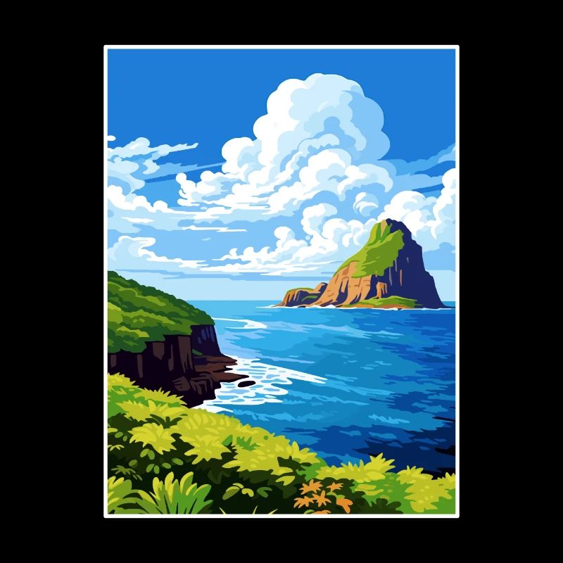 Fernando De Noronha Brésil Poste Affiche de voyage