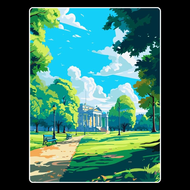 Hyde Park Londres Angleterre Royaume-Uni Affiche de voyage Souvenir
