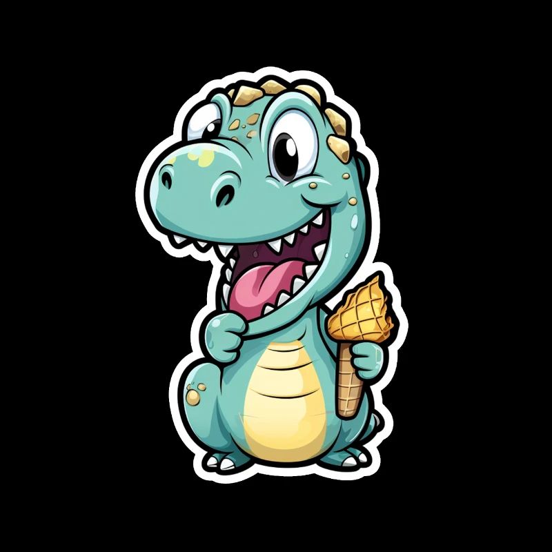 Dino isst Eis