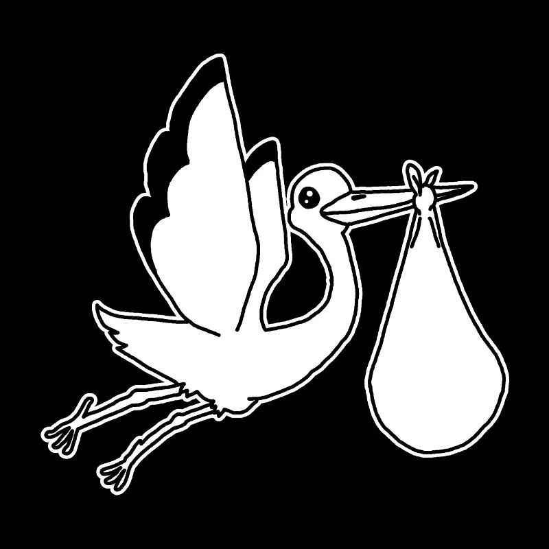 Storch, Silhouette, Klapperstorch, Baby, Geschenk