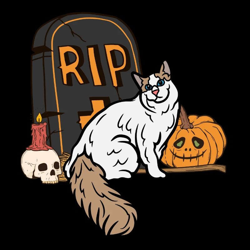 Cute Turkish Van Halloween Cat