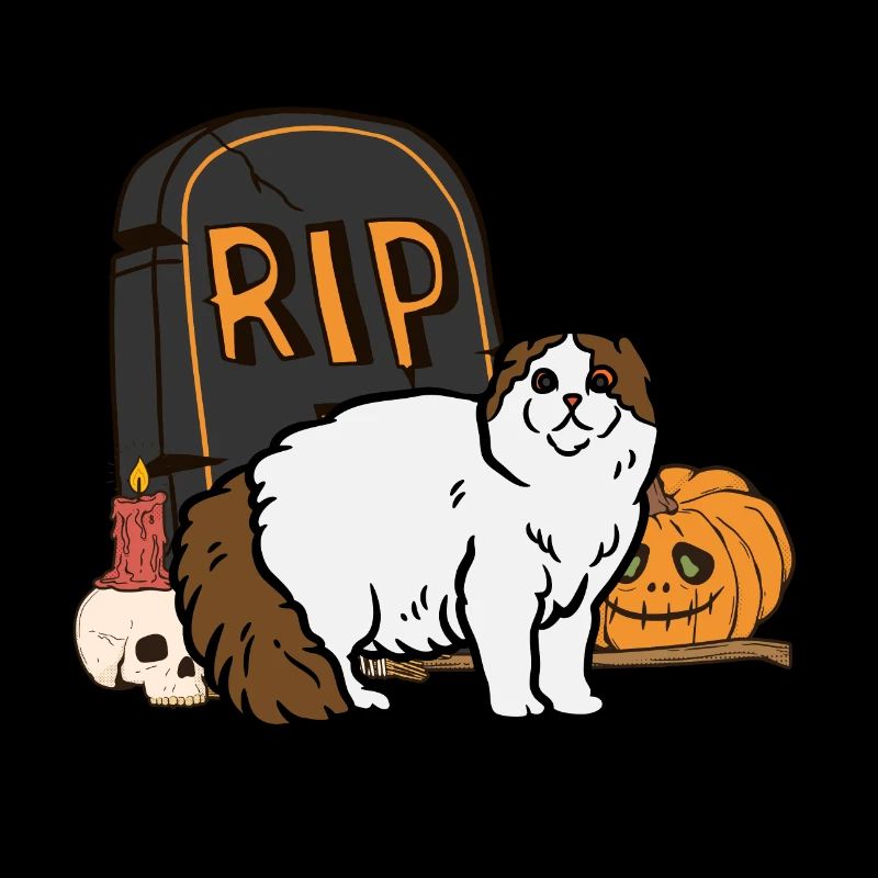 Cute Scottish Folding Ear Cat Halloween Cat