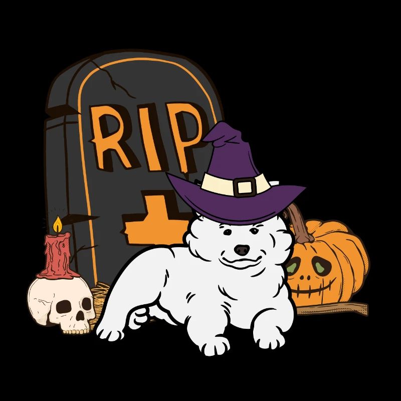 Cute Samoyed Halloween Dog