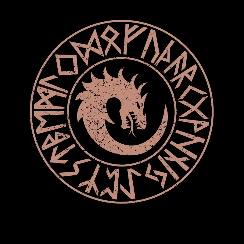 Jörmungandr Midgard Schlange Futhark Runen