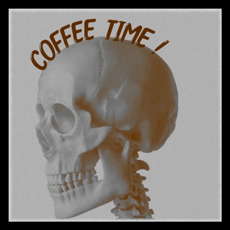 coffee time skull