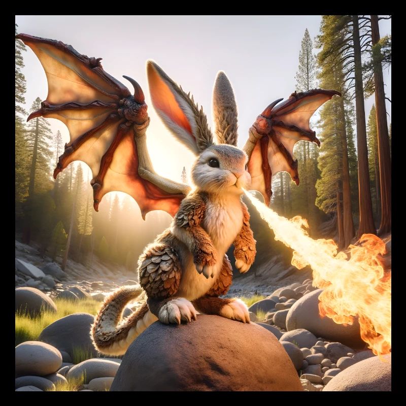 Feuerspeiender Hase Drache #12