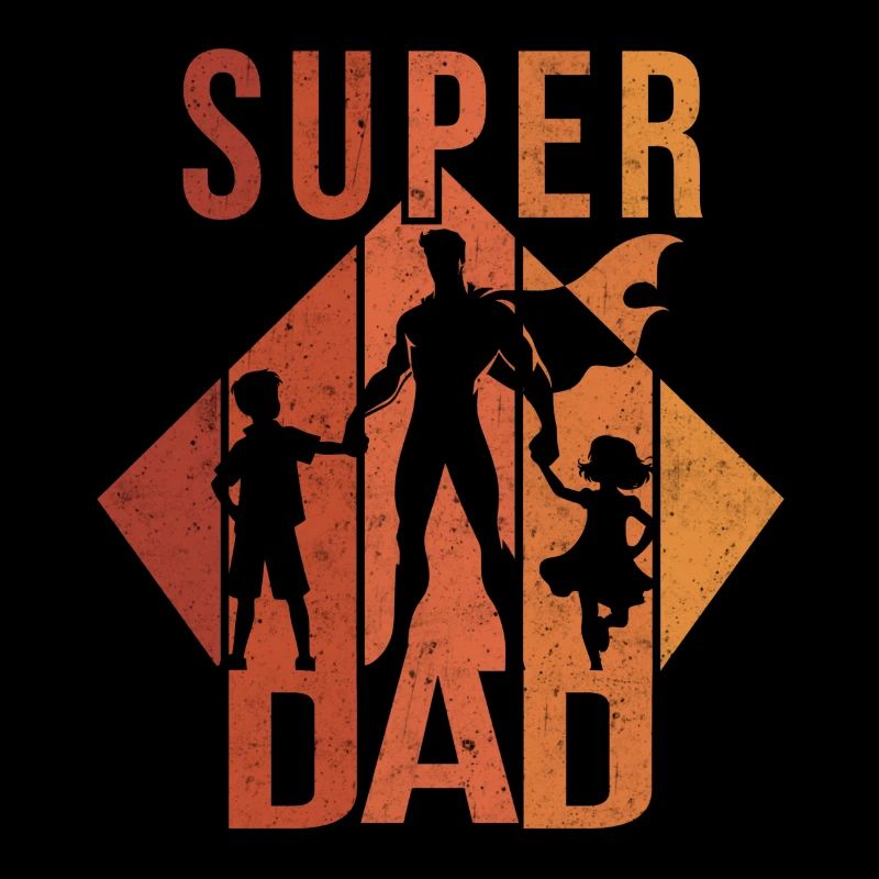 Super Dad Dad 2 Kids Dad Two