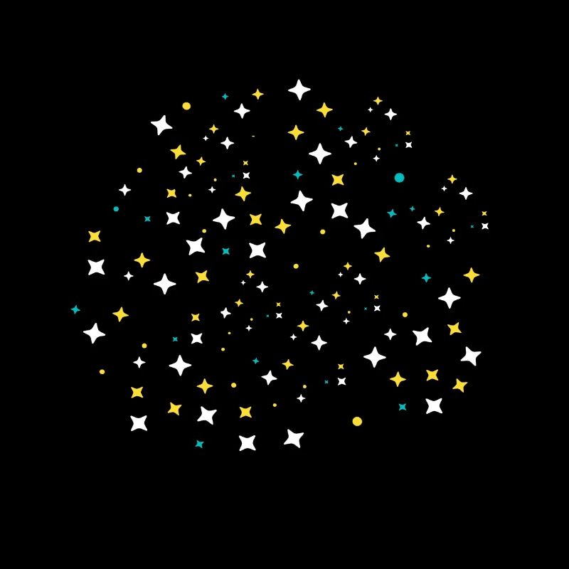 fond étoiles bleu blanc jaune
