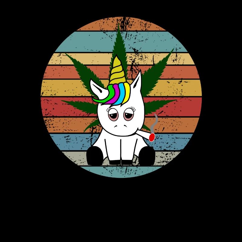 Stoned licorne joint marijuana drôle