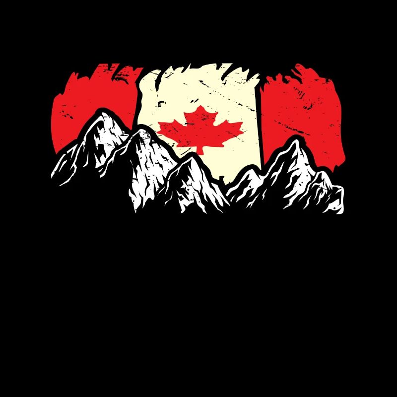Canada gift idea - Canadian flag mountains
