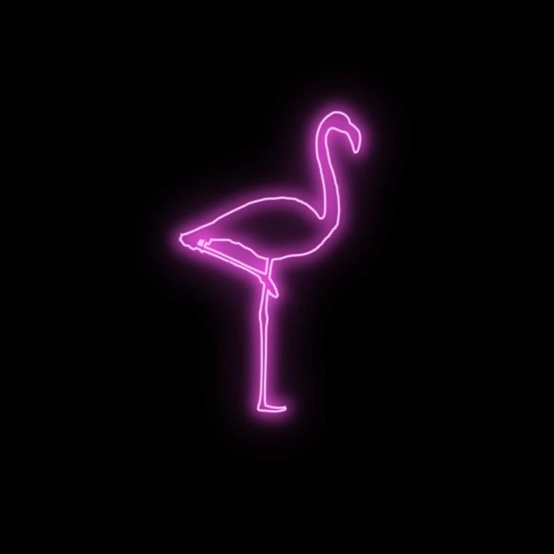 Flamingo Neon Retro