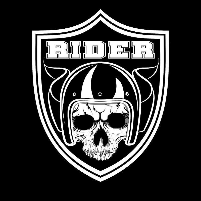 Motorcycle biker rider skull skull