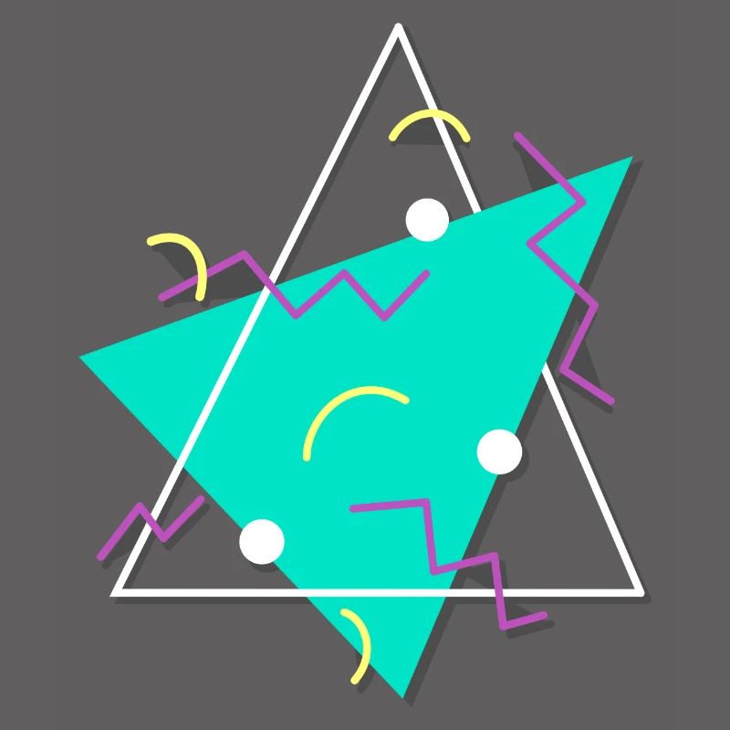Typical 80s pattern triangles shapes