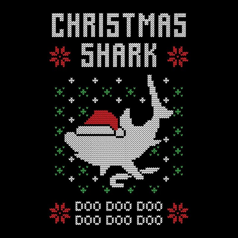Requin de Noël moche Noël