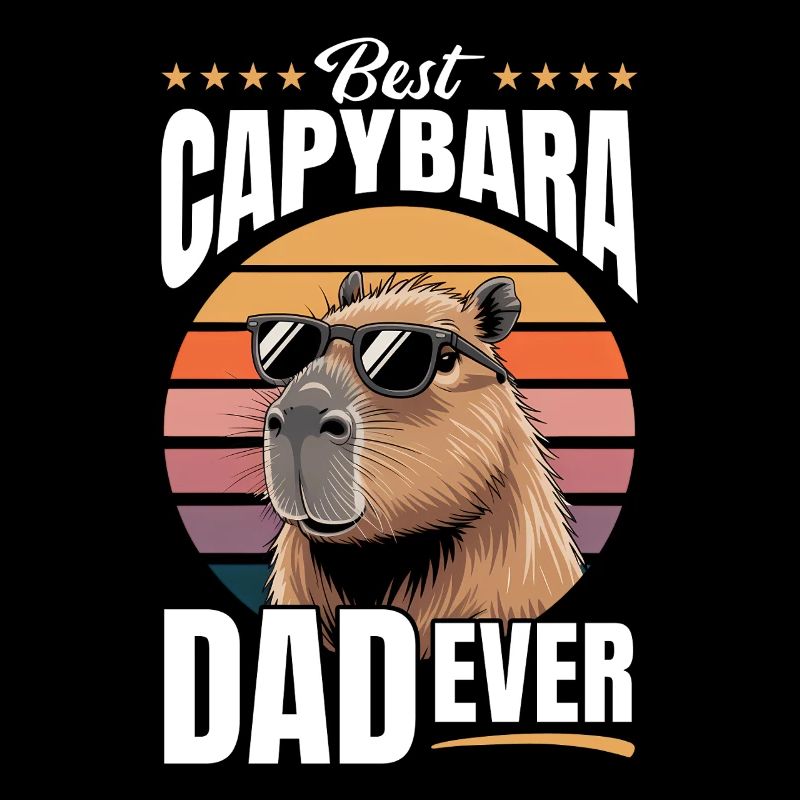 Funny Capybara Dad