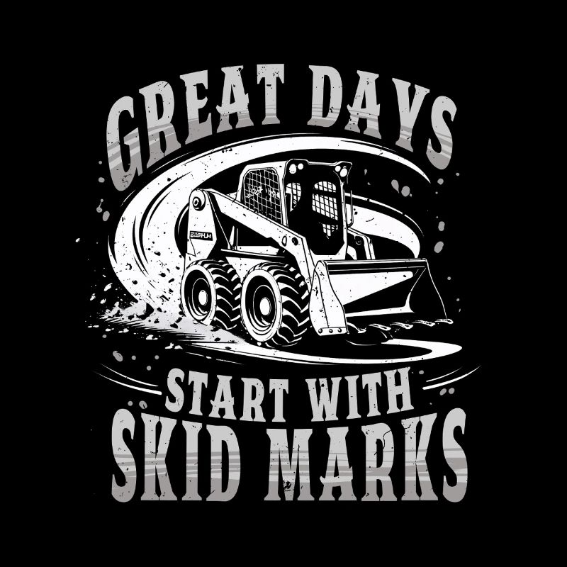 Kompaktlader Skid Steer Operator Skid Marks