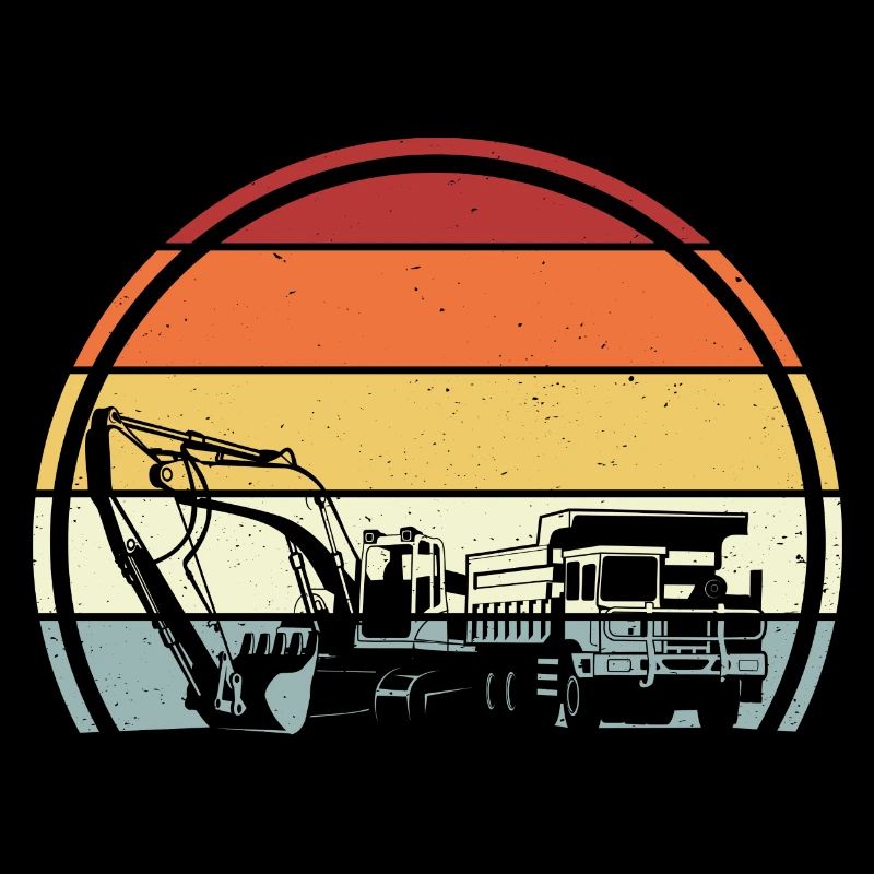 Excavator construction site
