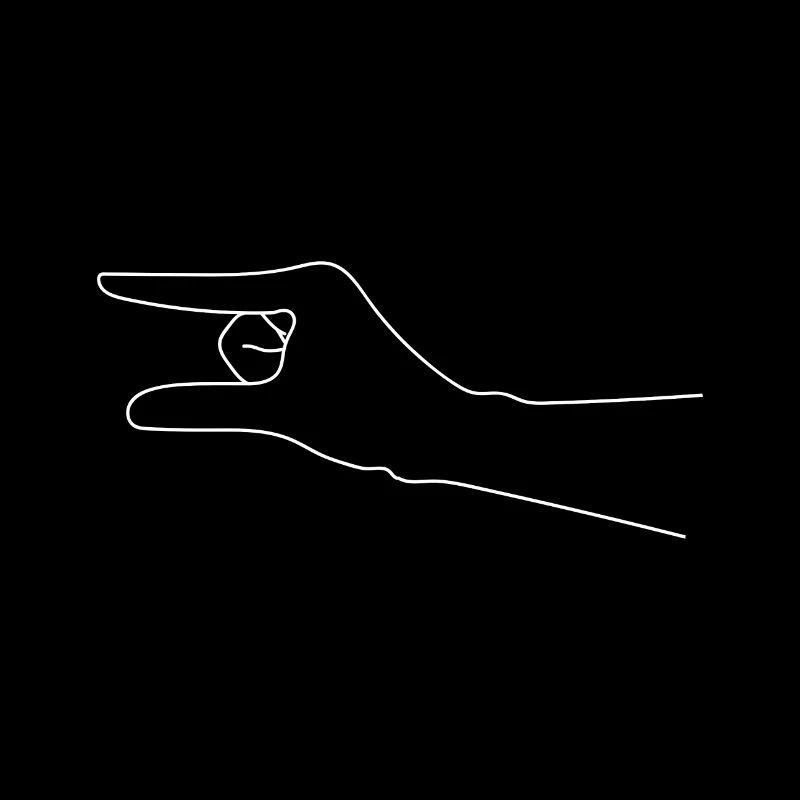 Hand Geste Minimalistisch "So Klein"