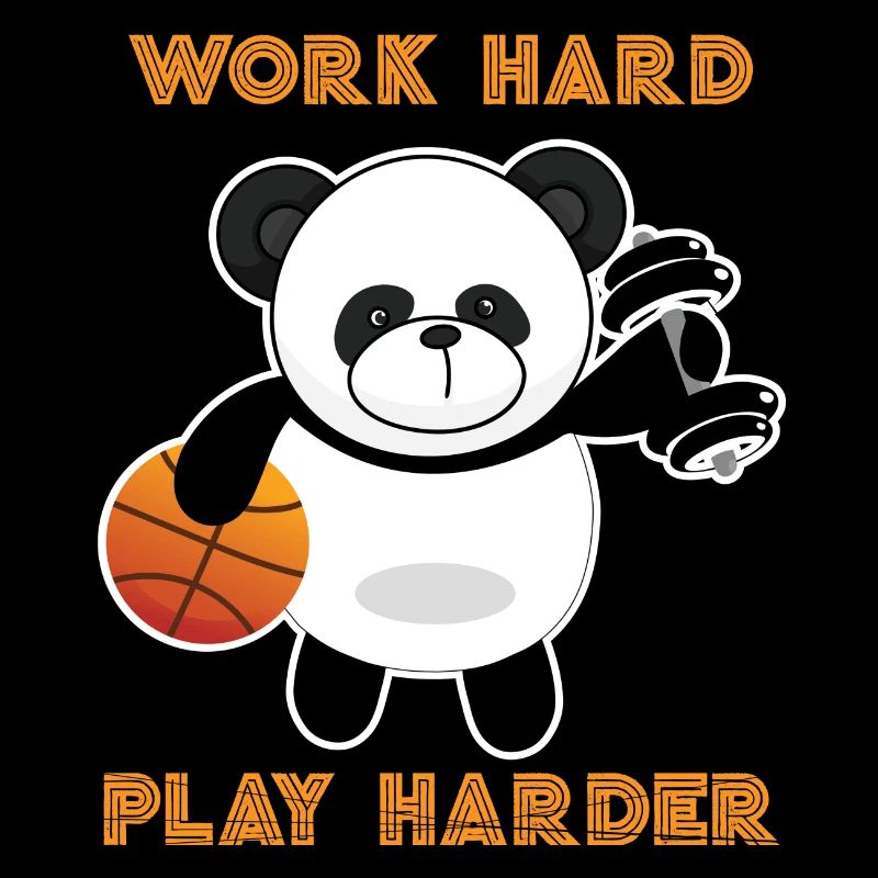 Hard work basketball panda tea.