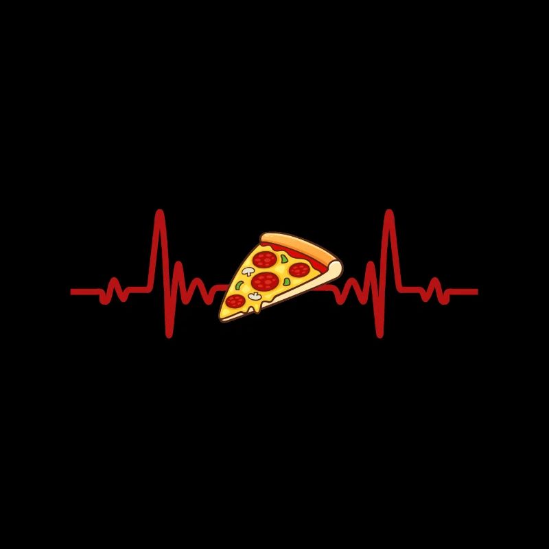 Herzschlag Pizza, Essen, lecker, Comic