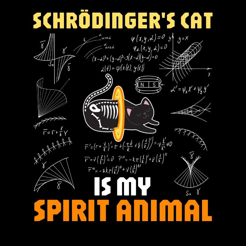 Physics Quantum Nerd Dead + Alive Schrödingers