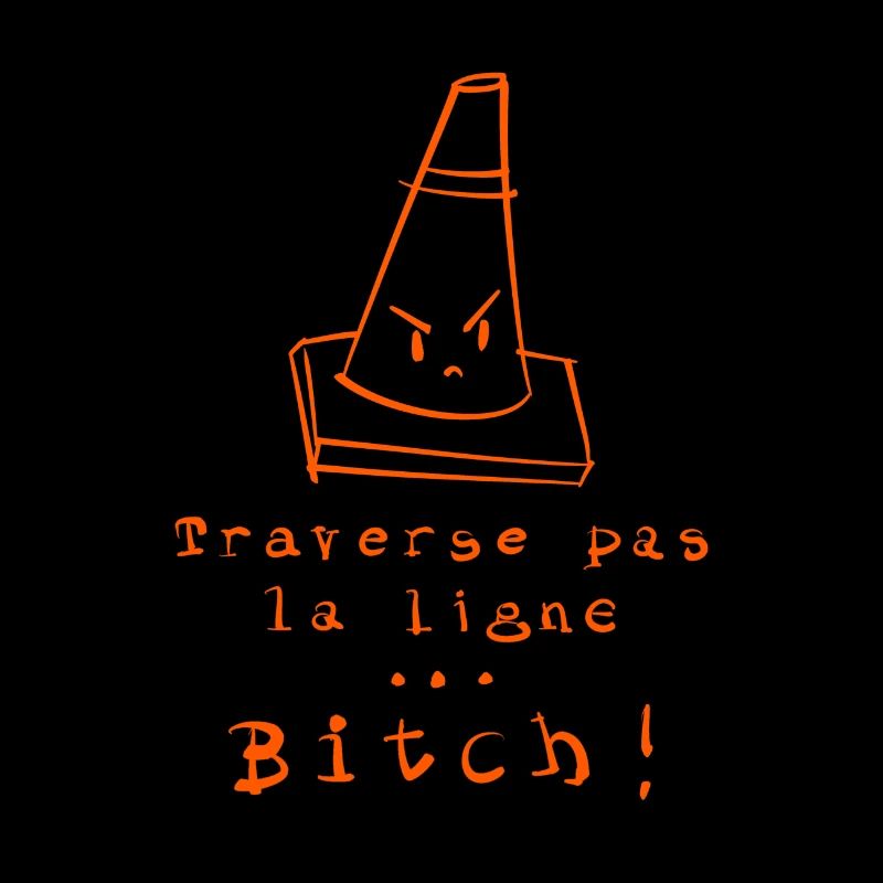 Traverse pas la ligne ! Cône de signalisation