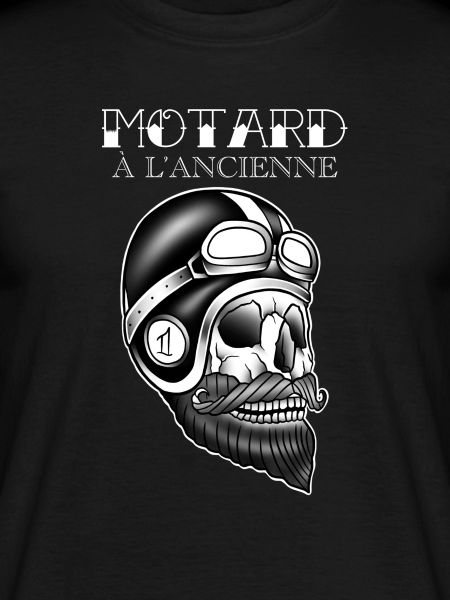 Old-fashioned biker