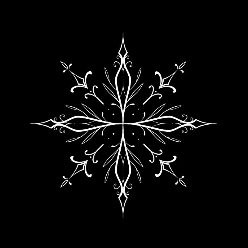 White mandala flake