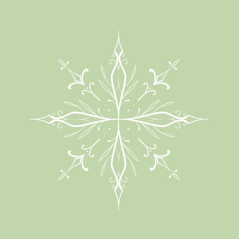 White mandala flake