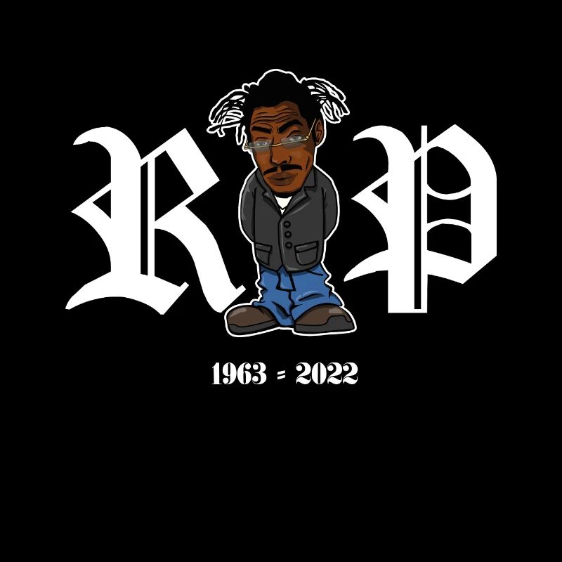 Cool R.I.P Comic Style Rapper 1963 to 2022