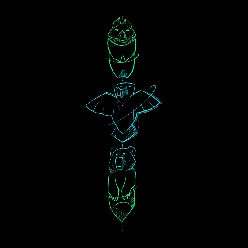 Tier-Totem-Skizze