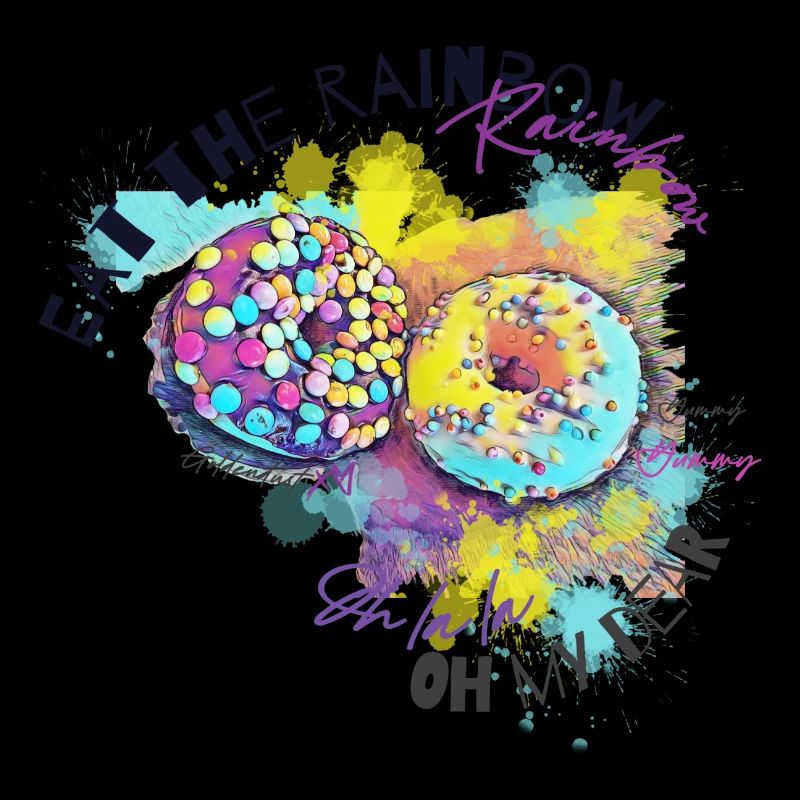 Donut - lustiges Design Goldendust Artwork XO735