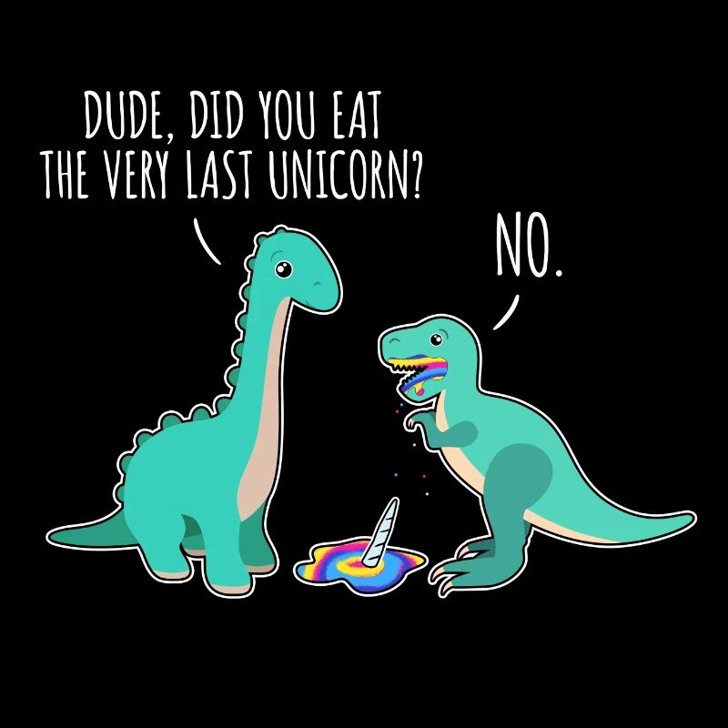 Funny Dino Unicorn Comic Dinosaur T-Rex