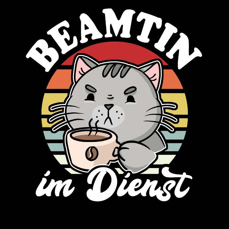 Beamter Katze Kaffee Katzen Beamtin