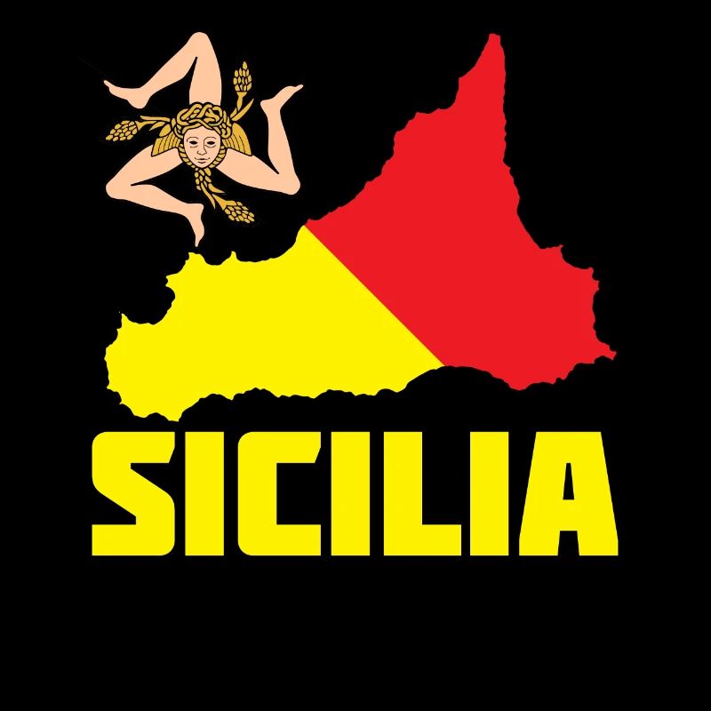 Sicile Drapeau Armoiries Sicile
