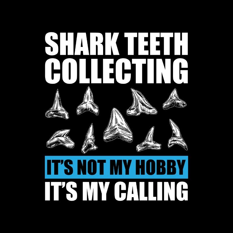 Collecte de dents de requin fossilisées