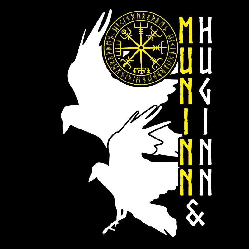 Rabe Vegvisir Wikinger Raben
