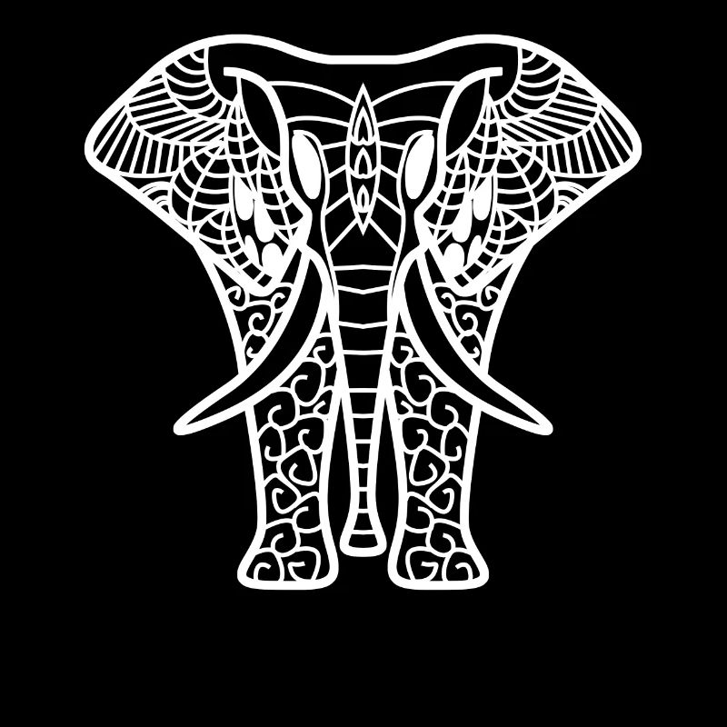 Eléphant avec les tribus Éléphant