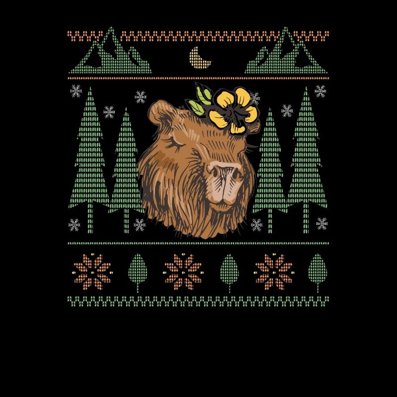 Capybara Snow Christmas Capybara Winter