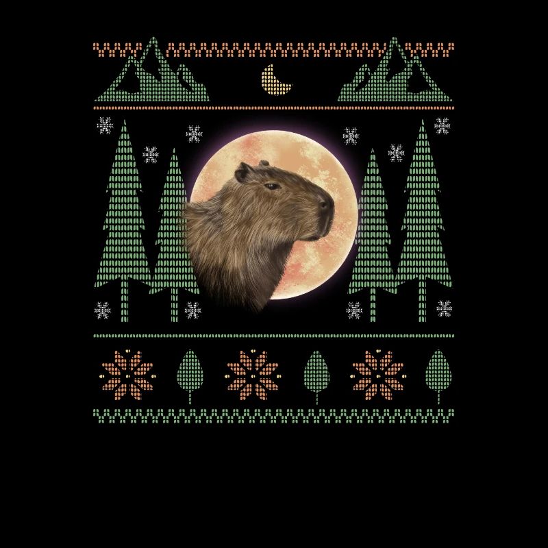 Capybara Snow Christmas Capybara Winter