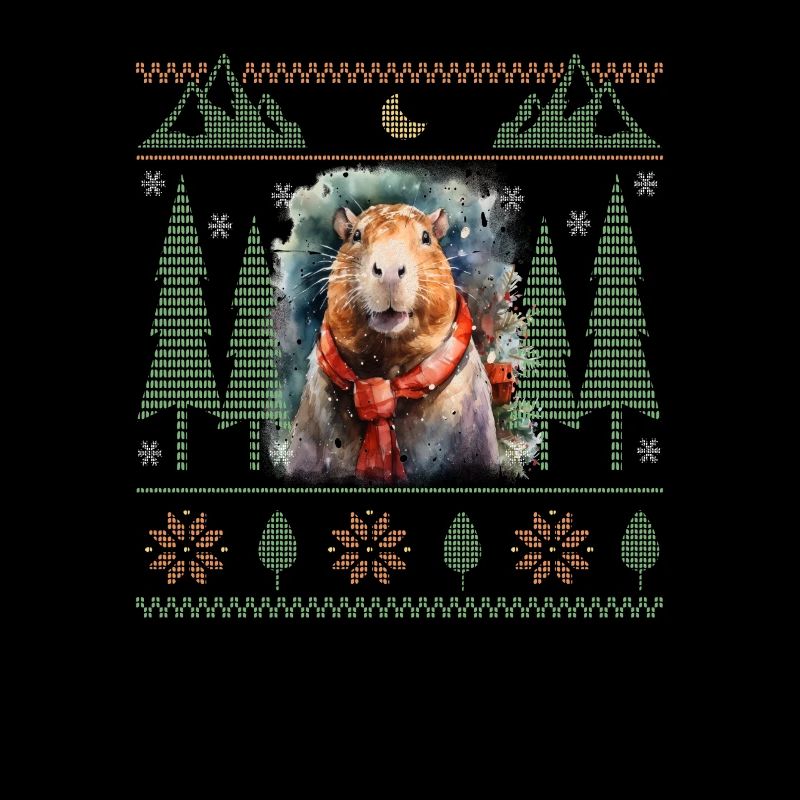 Noël Capybara Hiver Capybara Neige