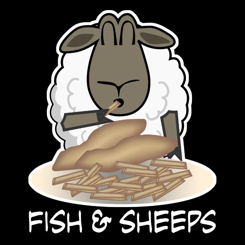 Le mouton mange le Fish and Chips Shepherd