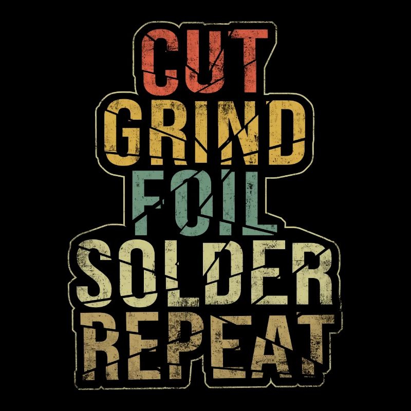 Vitrail peintre coupe grind feuille de soudure répéter