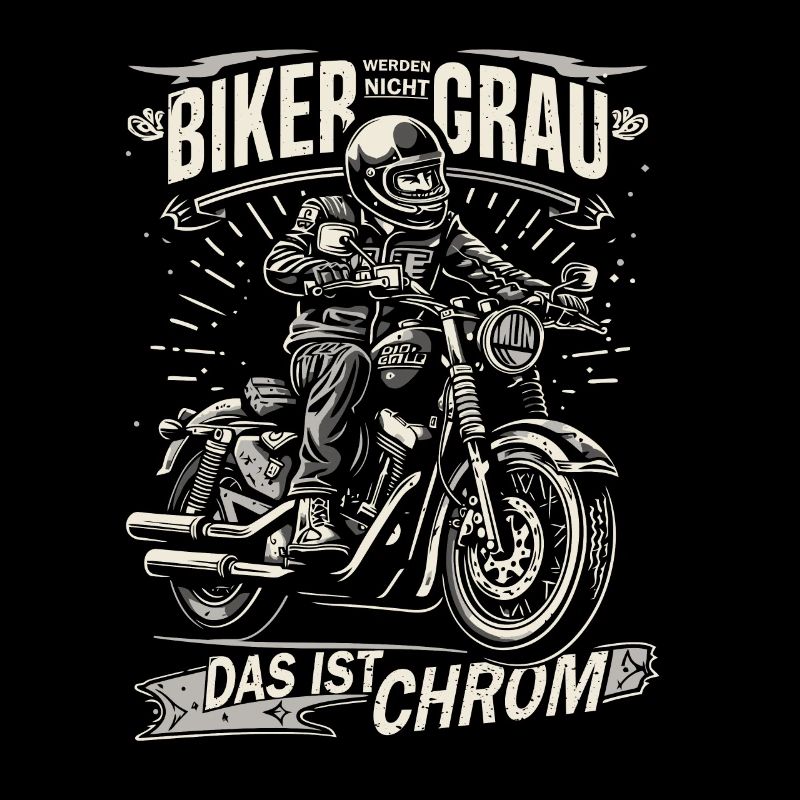 Biker werden nicht grau Motorradfahrer & Biker Opa