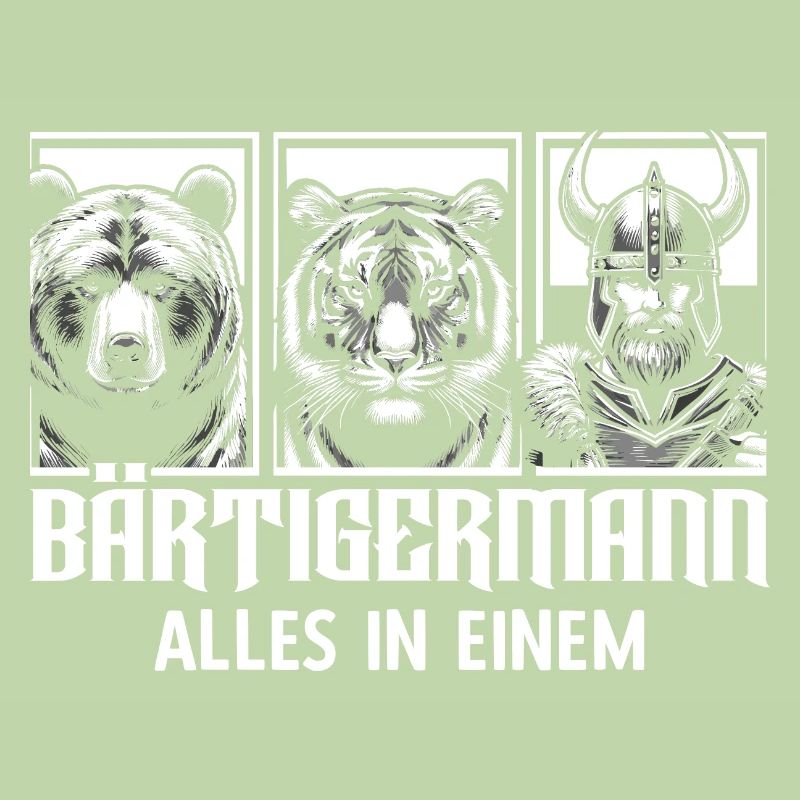 Bärtigermann Bär Tiger Mann Geschenk Bart