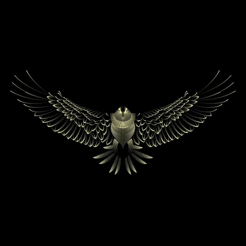 Wunderschöne Tiergrafik mit fliegendem Adler
