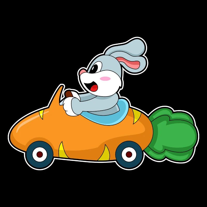 Rabbit Carrot Car