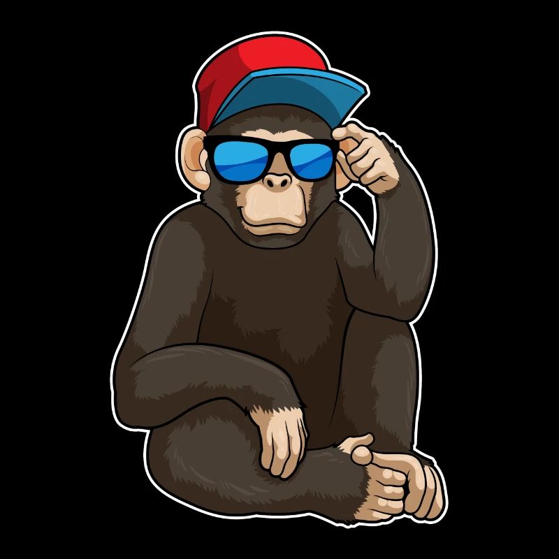 Monkey with sunglasses