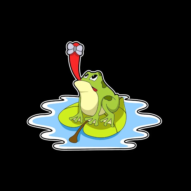 Frog on leaf with insect